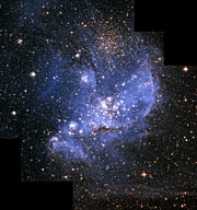 Hubble finds infant stars in neighbouring galaxy