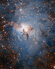 Infrared view of the Lagoon Nebula