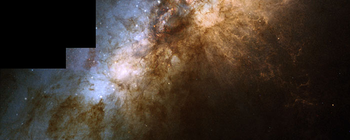 Hubble spies huge clusters of stars formed by ancient encounter