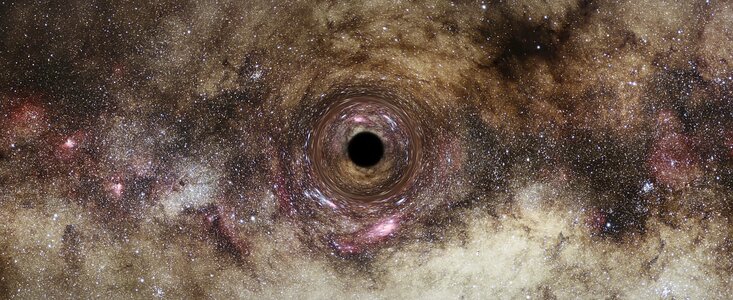Artist’s Impression of an Isolated Black Hole