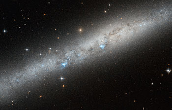 Blue bursts of hot young stars