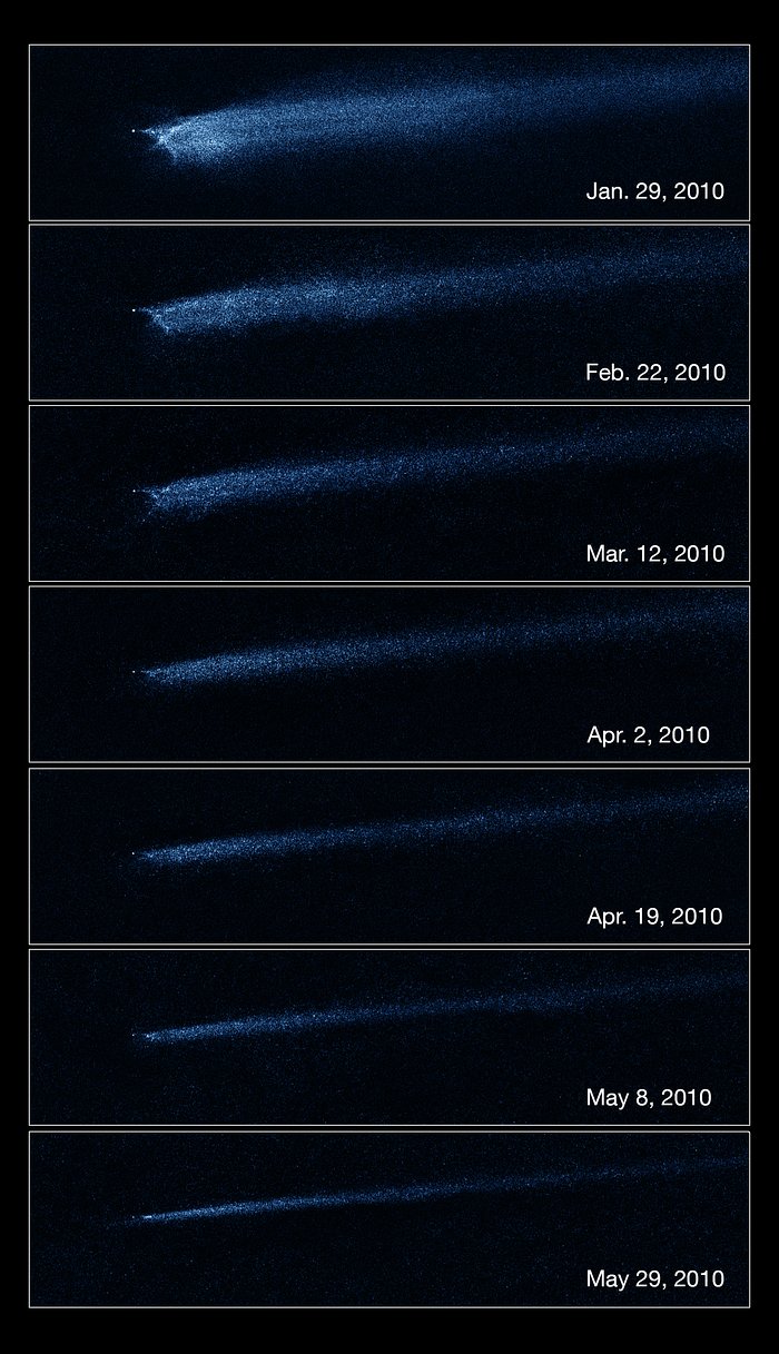 Hubble captures aftermath of asteroid collision