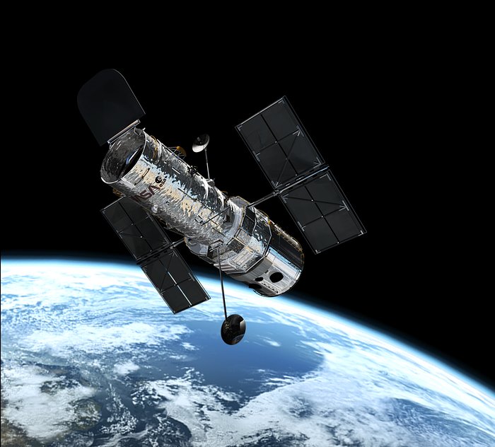Hubble in orbit
