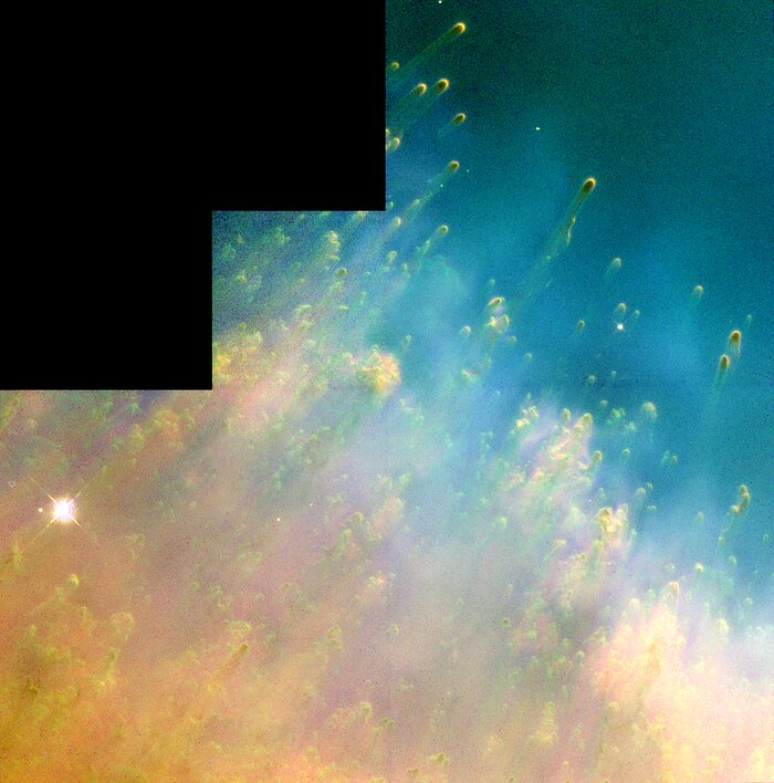 Colliding gas in the Helix Nebula