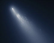 The ongoing process of the destruction of Comet 73P/Schwassmann-Wachmann 3  [Colourised, looping backward and forward]