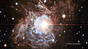 Artist's impression of the light echo around RS Puppis