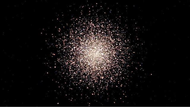 3D amination of the rotation of an ordinary globular cluster